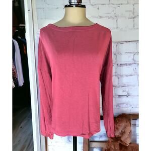 Soma WKND sweatshirt top Womens Large Wine pullover athleisure stretchy comfy